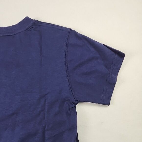 Walt Disney Mickey Mouse T-Shirt Kids Small Size 6 Blue Embroidered Cotton Tee - Picture 9 of 11